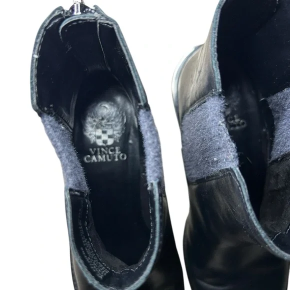 Vince Camuto Black Leather Ankle Booties - Picture 4 of 4